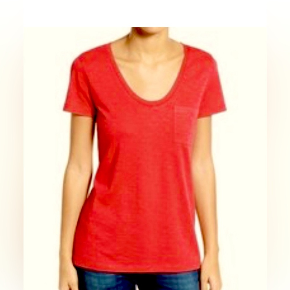 Caslon Relaxed Red Short Sleeve Tee